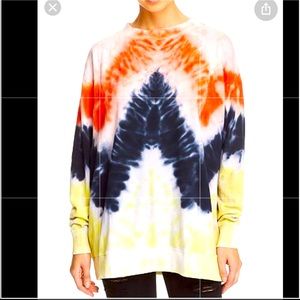 Wildfox Tie Dye Oversized Cotton Shirt made in USA